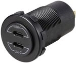 VOLTCRAFT USB-C&reg;-Doppelsteckdose 9V-30V-60W Belastbarkeit Strom max.=3 A 12-24...