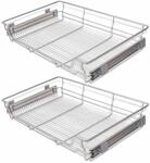 vidaXL 2x Einbauschublade Teleskopschublade Korbauszug K&uuml;chenschrank 80 cm