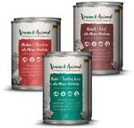 Venandi Animal - Premium Nassfutter f&uuml;r Katzen, Probierpaket - Huhn, Pute, Rind 6 x
