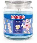 Haribo Duftkerze im Glas | Fluffy Clouds 510g | Duftkerze S&uuml;&szlig; | 100h Brenndauer | 2