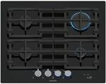 Siemens iQ700 Smartes Gaskochfeld 60 cm Hartglas Schwarz ER6A6PH40 | Home Connect,