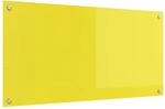 vidaXL K&uuml;chenr&uuml;ckwand Gelb 100 x 50 cm Geh&auml;rtetes Glas, Moderne, robuste