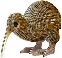 EUGY 650091 Brauner Kiwi, 3D Tier-Puzzle f&uuml;r Kinder und Erwachsene zum