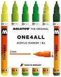 Molotow One4All 127HS Acryl Marker Green Set (2,0 mm Strichst&auml;rke, hochdeckend und