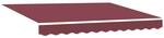 vidaXL Markisenersatzstoff Bordeauxrot 330 x 195 cm Polyester