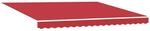vidaXL Markisenersatzstoff Rot 4 x 3 m Polyester, Moderner, rechteckiger