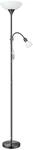 EGLO Stehlampe Up 2, 2 flammige Stehleuchte, Standleuchte aus Metall, Glas und
