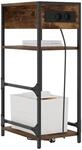vidaXL Nachttisch Ger&auml;ucherte Eiche 40 x 27 x 76 cm Holzwerkstoff, Rustikale
