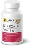 Raab&reg; Vitamin D3 + K2 + B12 Kapseln (60 St&uuml;ck) - Vegan | Mit Vitamin D3, Vitamin K2