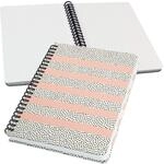 SIGEL JN600 Spiralblock A5 dotted, rosa, wei&szlig;, Notizblock Bullet Journal Jolie, 120