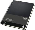 SIGEL CO822 Premium Spiralblock A5 kariert schwarz 80 Blatt, sehr stabiler