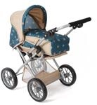 Bayer Chic 2000&reg; 3in1 Kombi Puppenwagen Leni - Sternchen t&uuml;rkis-beige - faltbar,