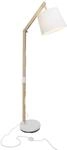 Brilliant Lampe Carlyn Standleuchte 1flg holz hell/wei&szlig; | 1x A60, E27,...