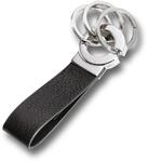 TROIKA KEY-CLICK SCHL&Uuml;SSELHALTER - KR8-02/LE - Lederschlaufe, schwarz -