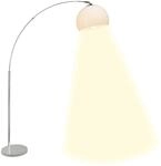 Brilliant Lampe Vessa Bogenstandleuchte 1, 7m chrom/wei&szlig;