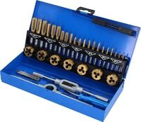 BRILLIANT TOOLS BT101950 TiN Gewindeschneidwerkzeug-Satz, 32-tlg. [Powered by KS