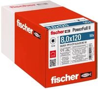 fischer PowerFull II 8,0 x 120, Premium Vollgewindeschraube (50 Stk.) mit innovativer