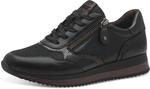 Jana Damen Sneaker flach mit Rei&szlig;verschluss Vegan, Schwarz (Schwarz/Bronze), 40 EU