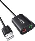 UGREEN Externe USB Soundkarte Klinke Adapter f&uuml;r Computer, PS5, PS4, USB Audio