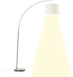 Brilliant Lampe Clarie Bogenstandleuchte 1, 8m eisen/wei&szlig; | 1x A60, E27, geeignet