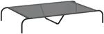 vidaXL Hundebett Erh&ouml;ht Grau 130x80x20 cm Textilene und Stahl, Hundeliege,