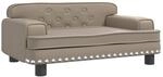 vidaXL Hundebett Cappuccino-Braun 70x45x30 cm Kunstleder