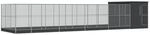 vidaXL Voliere mit Erweiterung Silbern 1118x303x216 cm Stahl, Vogelvoliere,
