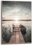 REINDERS Gerahmtes Bild, Steg am See, Wohnzimmer, Bilder, Wanddeko, Room Decor, MDF,