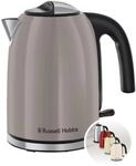 Russell Hobbs Wasserkocher [1,7L, 2400W] Colours Plus Mocha (Edelstahl-Akzente,
