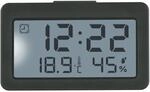 TFA Dostmann Digitaler Mini Wecker, 60.2045.10, mit Alarmfunktion, mit Thermometer