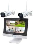 【3MP+Mikrofon+PC Software】 2K HD DUAL WLAN &Uuml;berwachungssystem mit Monitor -