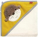 Fehn Kapuzenbadetuch Otter Theo &ndash; Bade-Poncho aus Frottee mit Kapuze | Saugstark &