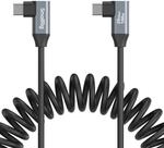 SMALLRIG USB C auf USB C Spiraldatenkabel (abgewinkelt auf abgewinkelt),