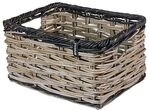 Basil Dijon L Rattan Fahrradkorb, Luxuri&ouml;ser Aufbewahrungskorb f&uuml;r