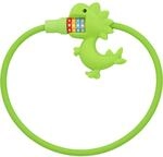Kabelschloss Dinosaurier, Fahrradschloss f&uuml;r Kinder, Zahlenschloss mit 4-fach