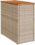 vidaXL Garten Beistelltisch, Gartentisch mit Holzplatte, Couchtisch Kaffeetisch f&uuml;r