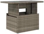 vidaXL Gartentisch, Esstisch Beistelltisch mit Glasplatte, Tisch Verstellbare