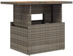 vidaXL Gartentisch, Outdoor Tisch mit Verstellbarer Tischplatte, Esstisch mit