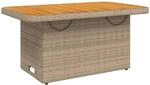 vidaXL Gartentisch, Outdoor Tisch mit Verstellbarer Tischplatte, Couchtisch mit