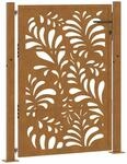 vidaXL Gartentor 100x150 cm Wetterfester Stahl Wellen-Design, Zauntor, Outdoor...