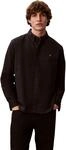 Calvin Klein Herren Hemd Solid Oxford Classic Shirt Freizeithemd, Schwarz (Black), XL