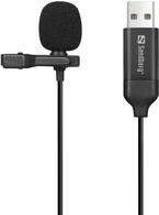 Sandberg Streamer USB Clip Microphone, Omnidirektionales Lavalier Ansteckmikrofon