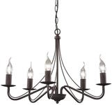 Reality Leuchten Kronleuchter Country R1198-24, Metall rostfarbig, exk. 5x E14, 15,5