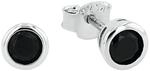 Amor Ohrstecker 925 Sterling Silber Damen Ohrschmuck, mit Zirkonia synth., 0,5 cm,