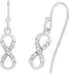 Amor Damen-Ohrh&auml;nger Infinity Unendlichkeitszeichen 925 Silber rhodiniert wei&szlig; -