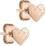 Ohrstecker Mini Broken Heart Edelstahl IP Ros&eacute;gold