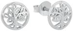 Amor Ohrstecker 925 Sterling Silber Damen Ohrschmuck, mit Zirkonia synth., 0,7 cm,
