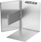 L&auml;ufer 30517 Formularhalter mit Box, Aluminium, seitlich &ouml;ffnend, mit Halteklemme