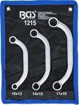 BGS 1215 | Starter- und Blockschl&uuml;ssel-Satz | SW 10 x 13 - 17 x 19 mm | 3-tlg.