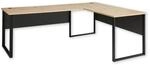 MEMPHIS Eckschreibtisch in Artisan Eiche Optik, Graphit - Moderner B&uuml;rotisch